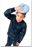 Swine Flu sick child picture