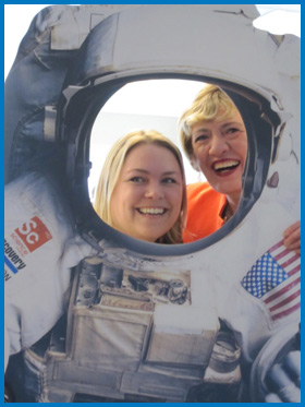 Erin Mosher with Superintendent Carole Olsen